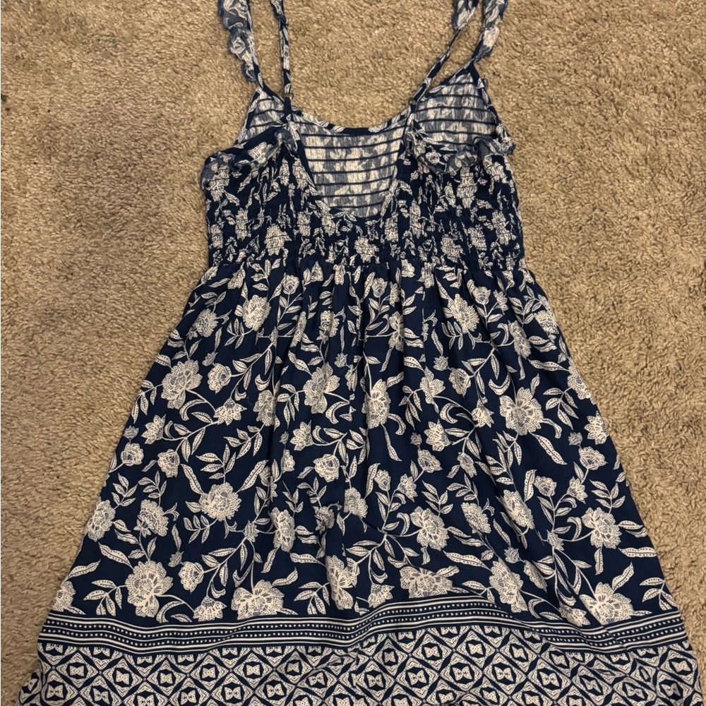 Floral Navy and White Sundress